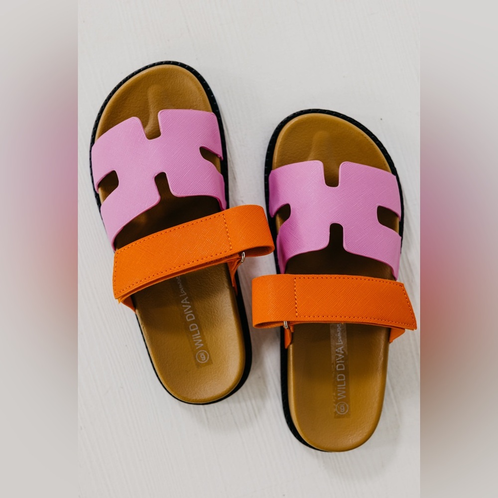 Wild Diva Lounge Velcro Slides